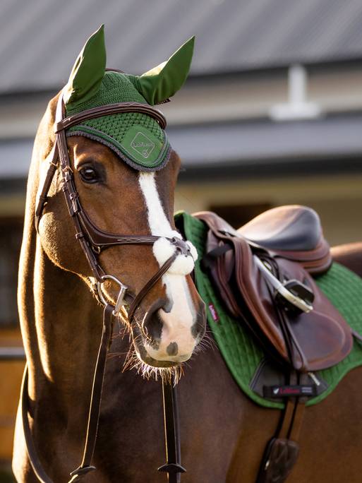 SADDLE PAD AND BONNET, GREEN